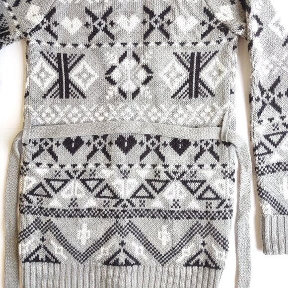 Vintage PINK Victoria's Secret Fair Isle Cardigan Boho Cabin Indie Ski Size XS - Picture 7 of 9